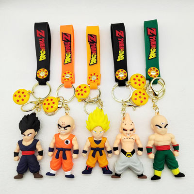 OEM dessin animé 3D Kawaii Sun Wukong anime porte-clés personnalisé 3D dessin animé porte-clés en PVC