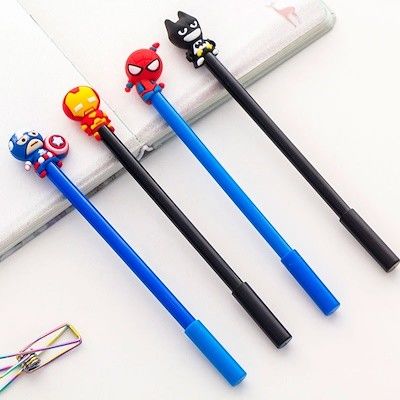 Personnalisé cool 3D dessin animé figurine jouet stylo à bille tête Toppers enfants stylo à bille jouet