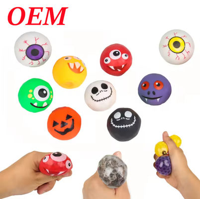 Halloween Nouveau Jouet de décompression de l'œil TPR Bureau Jouet sensoriel pour enfants Jouet à bille à comprimer