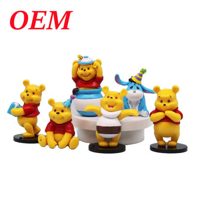 Boîte aveugle Pvc Animal Bear Mystery Action Amis 6-pièces ensemble de figurines