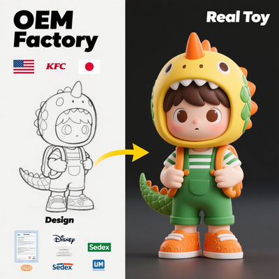Figure en PVC en plastique personnalisé avec sculpture numérique 3D MOQ 5000PCS et taille personnalisée